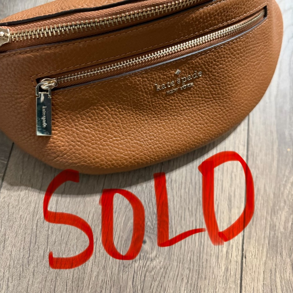 SOLD Kate Spade Tan Leather Waist Bag